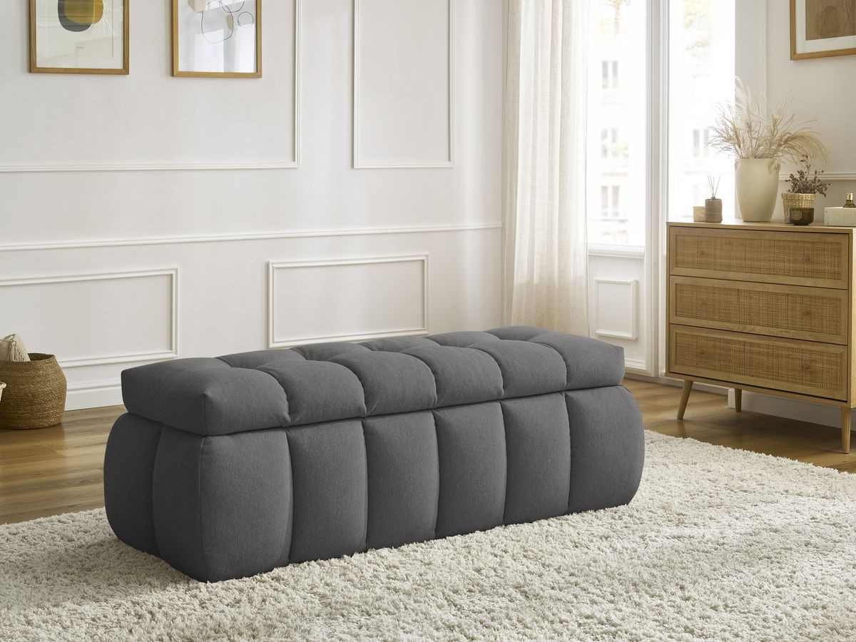 Bout de lit MONT-BLANC chiné gris foncé — vue 6