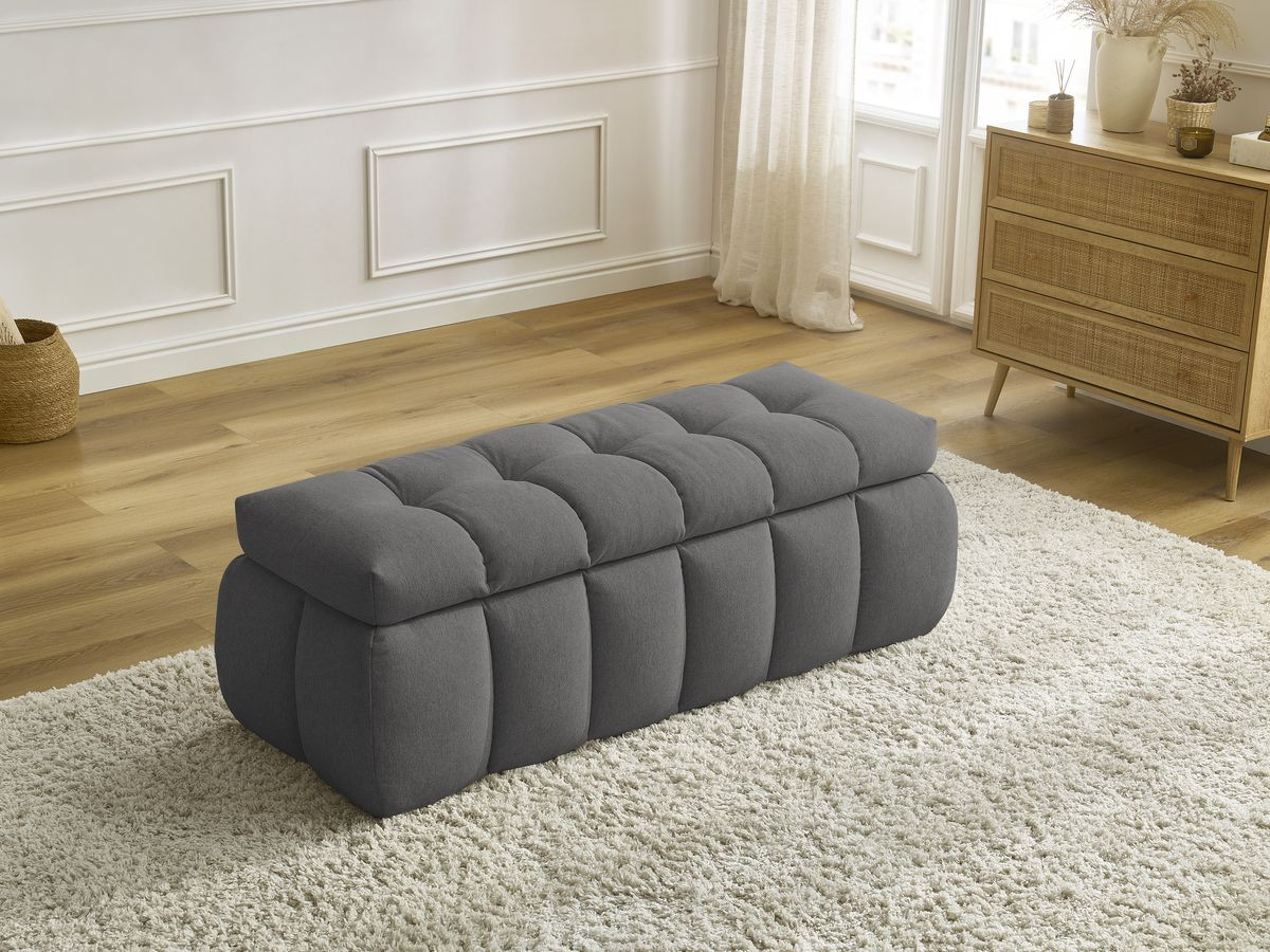 Bout de lit MONT-BLANC tissu lisse