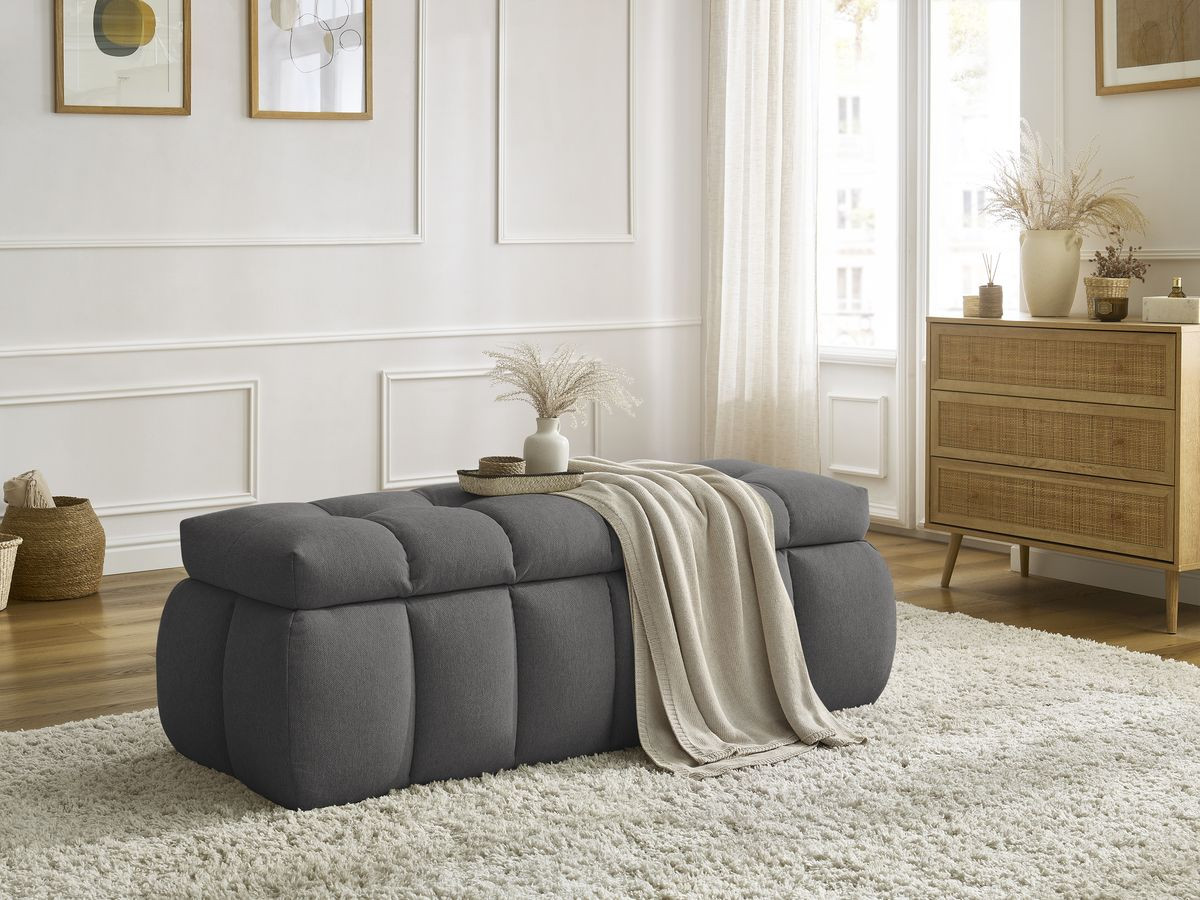 Bout de lit MONT-BLANC tissu lisse