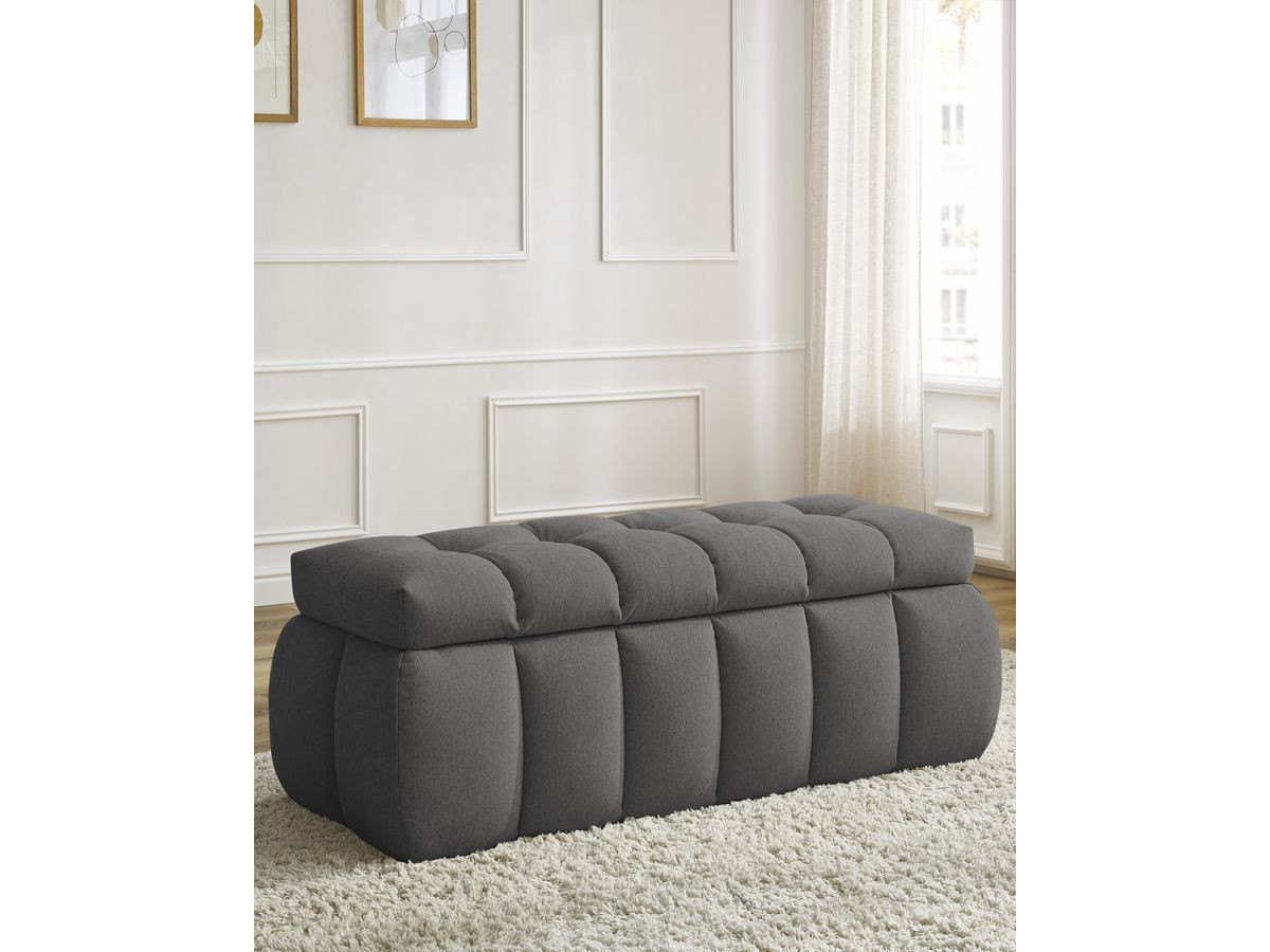 Bout de lit MONT-BLANC tissu lisse