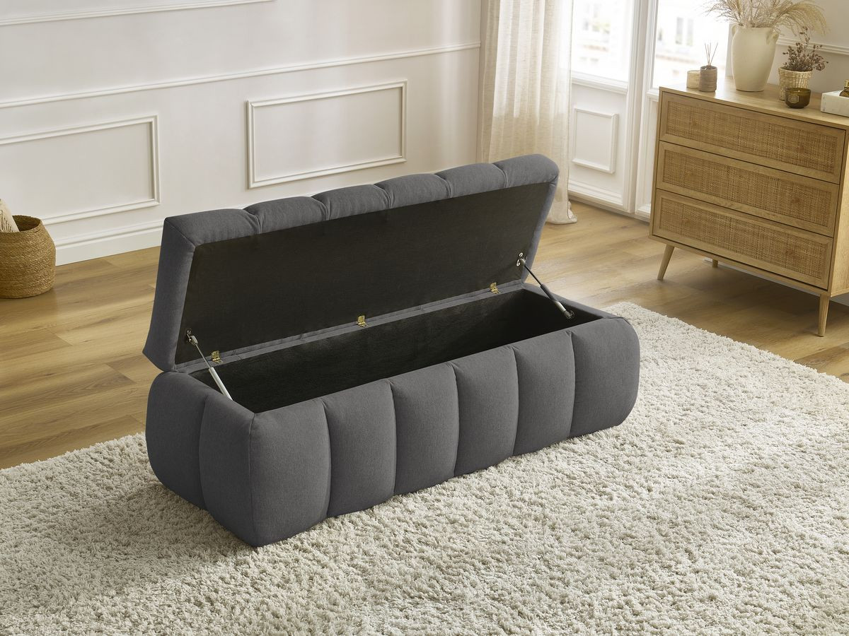 Bout de lit MONT-BLANC tissu lisse