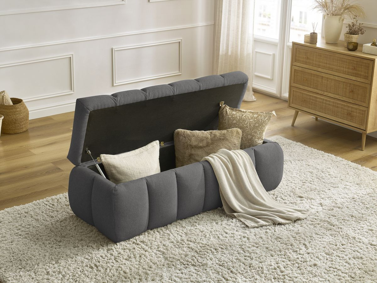 Bout de lit MONT-BLANC chiné gris foncé — vue 5