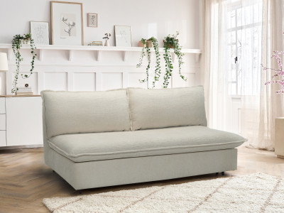 Canapé droit convertible ouverture express ISADORA tissu texturé