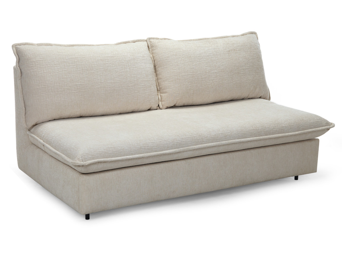 Rozkładana sofa prosta z systemem szybkiego rozkładania ISADORA tkanina strukturalna