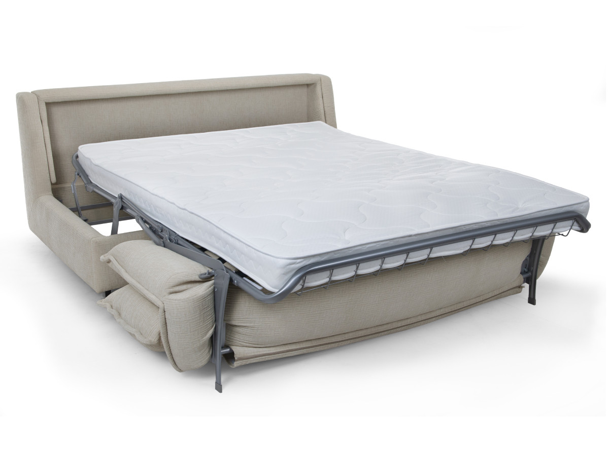 Rozkładana sofa prosta z systemem szybkiego rozkładania ISADORA tkanina strukturalna