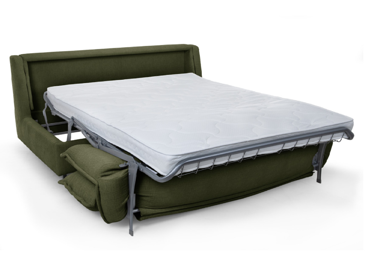 Rozkładana sofa prosta z systemem szybkiego rozkładania ISADORA tkanina strukturalna