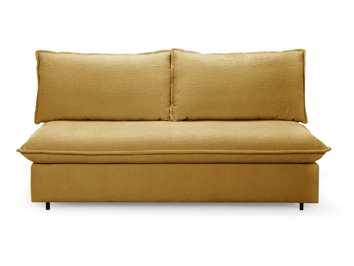 Canapé droit convertible ISADORA texturé jaune — vue 6