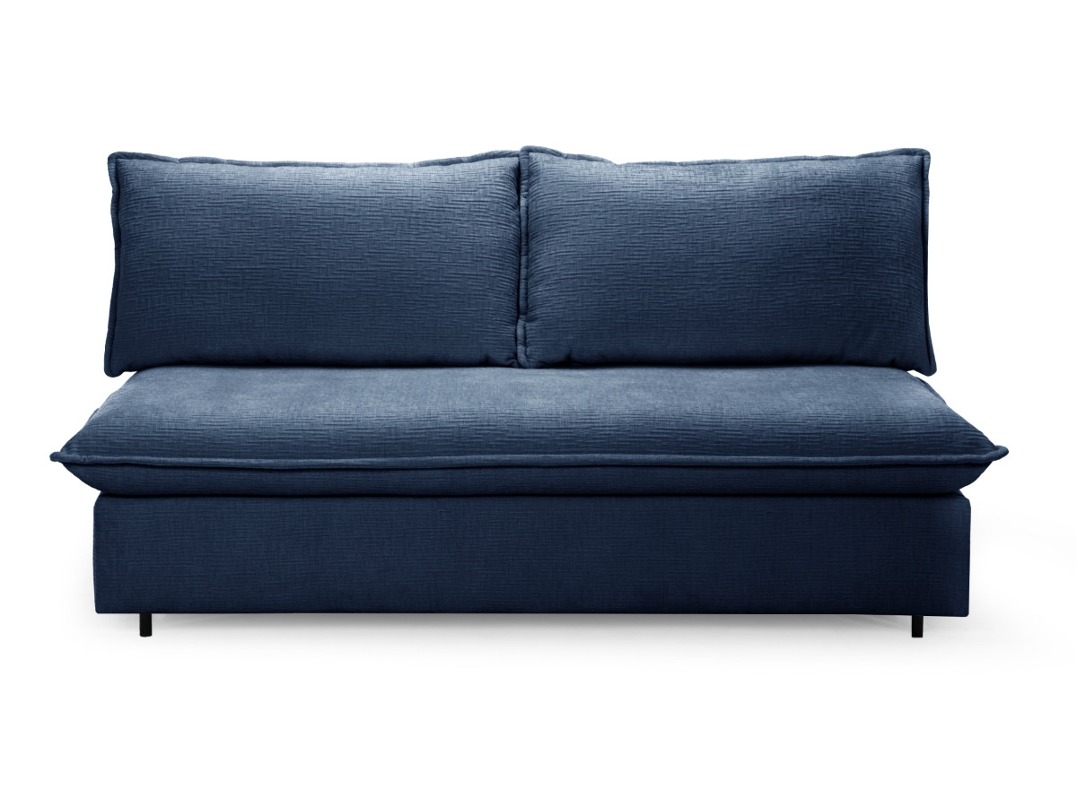 Canapé droit convertible ISADORA texturé bleu foncé — vue 6