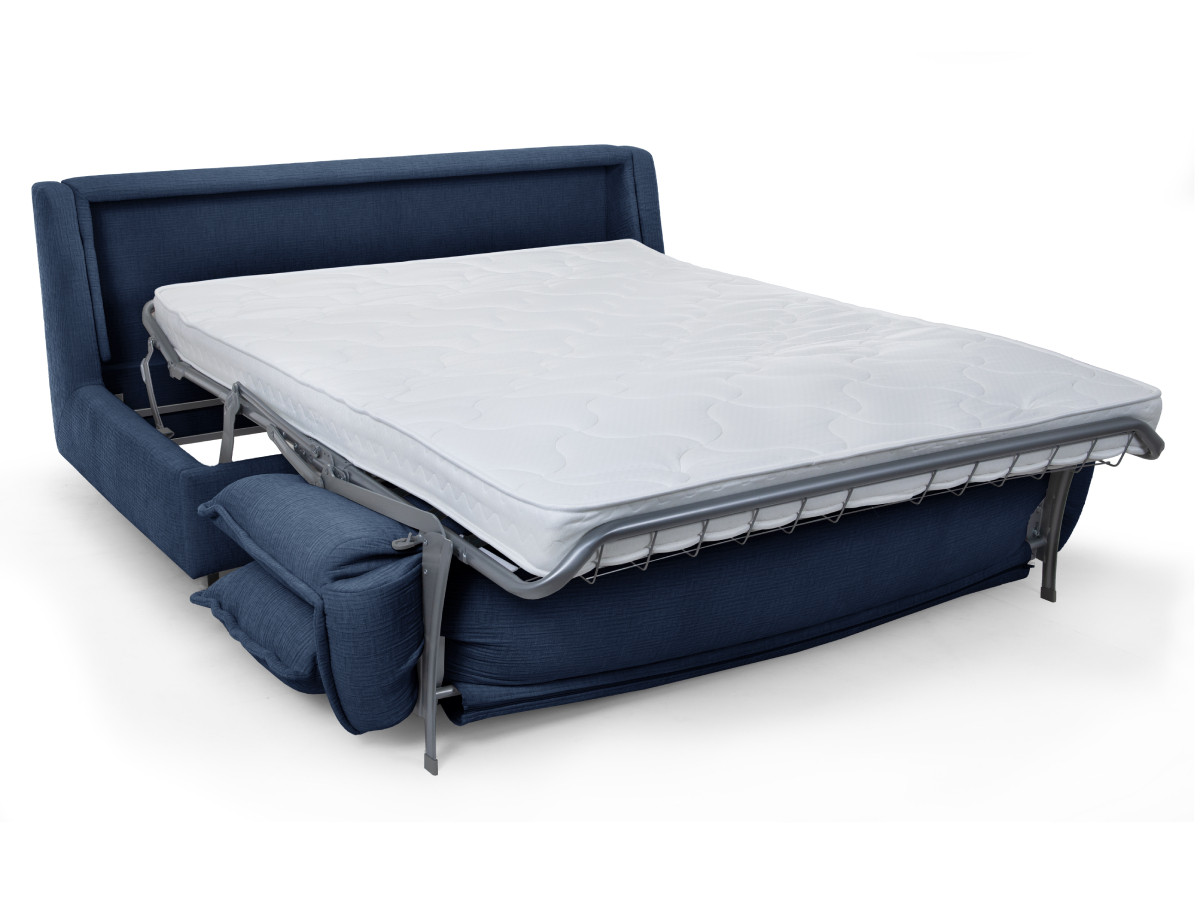 Rozkładana sofa prosta z systemem szybkiego rozkładania ISADORA tkanina strukturalna