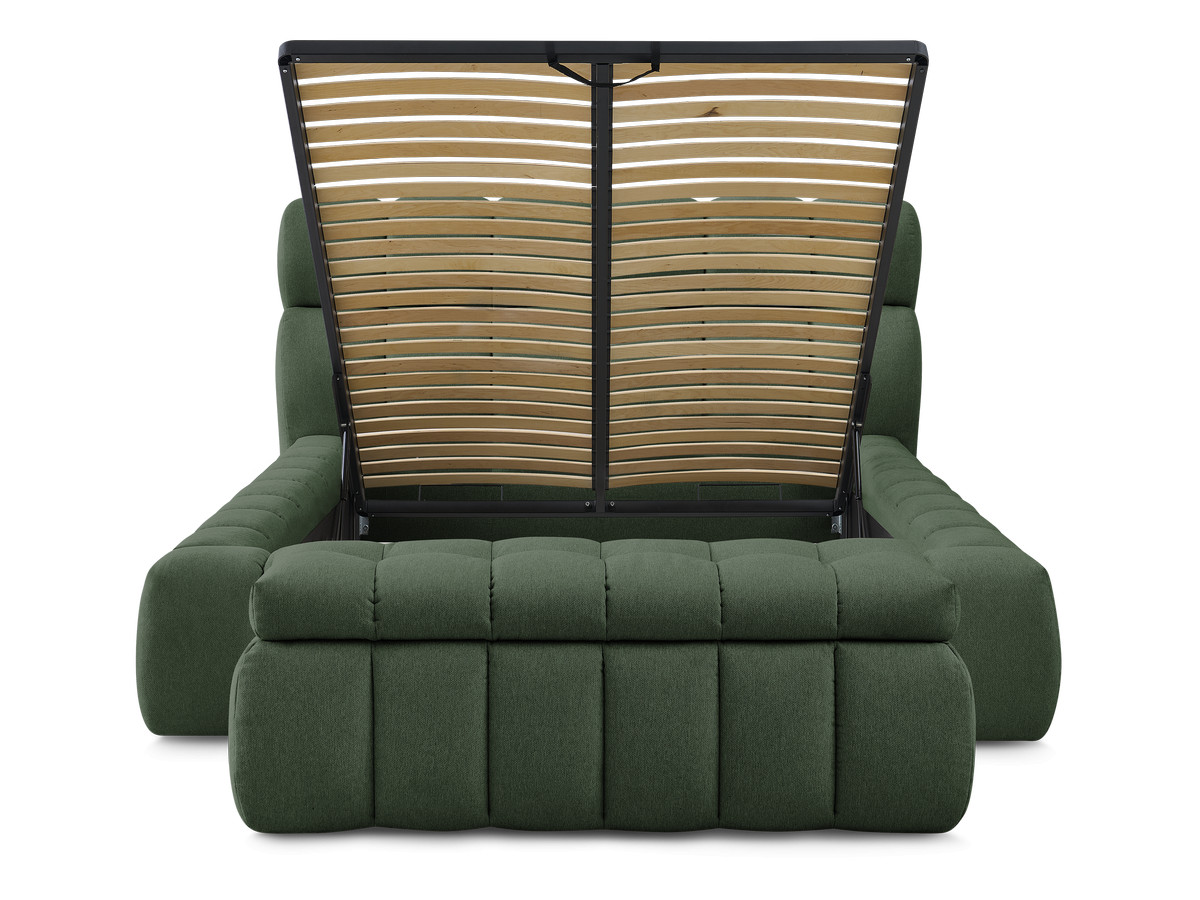 MONT-BLANC opbergbed + MONT-BLANC bedeinde in gladde stof