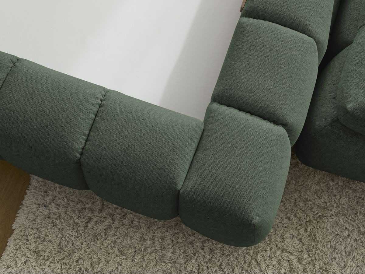 MONT-BLANC opbergbed + MONT-BLANC bedeinde in gladde stof