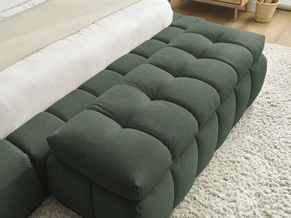 MONT-BLANC opbergbed + MONT-BLANC bedeinde in gladde stof