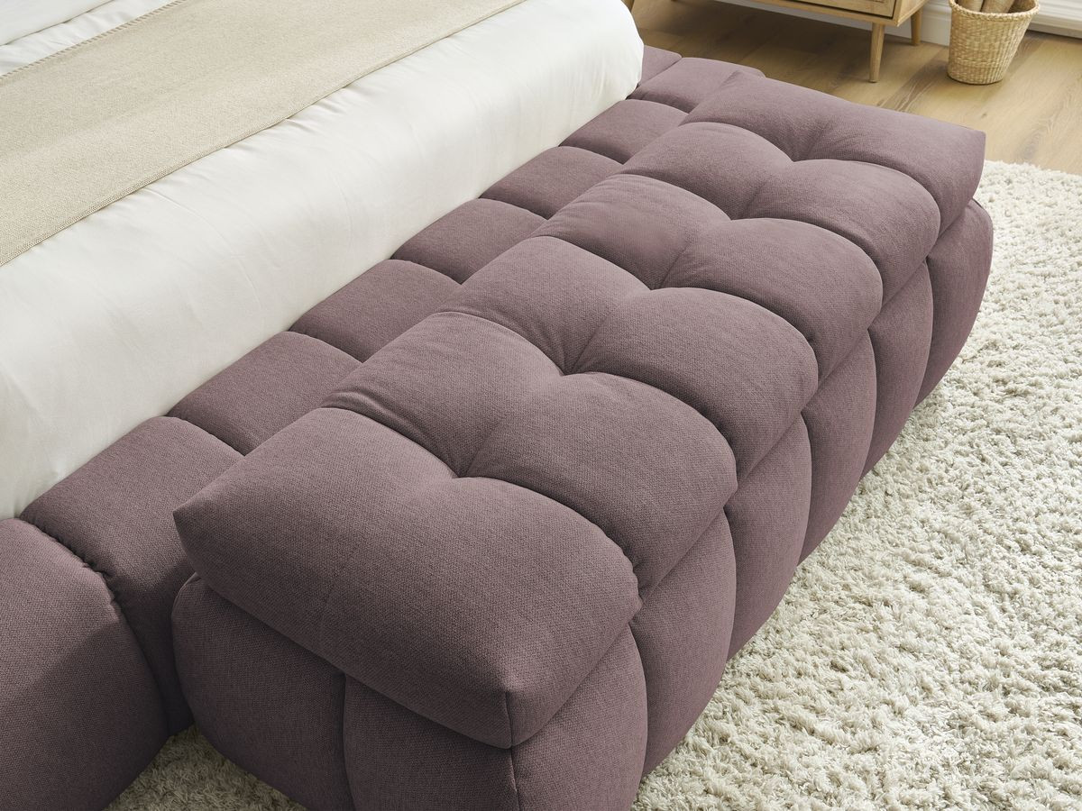 MONT-BLANC opbergbed + MONT-BLANC bedeinde in gladde stof