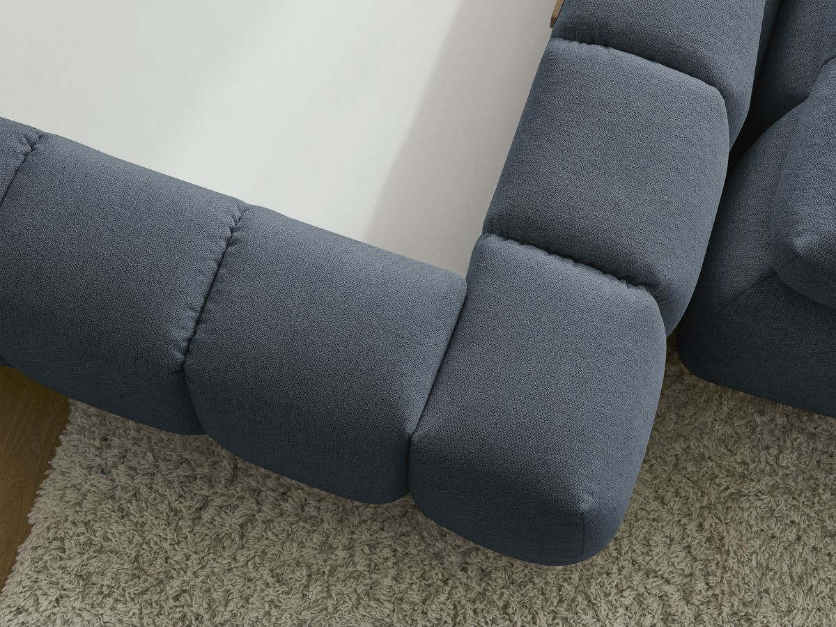 MONT-BLANC opbergbed + MONT-BLANC bedeinde in gladde stof