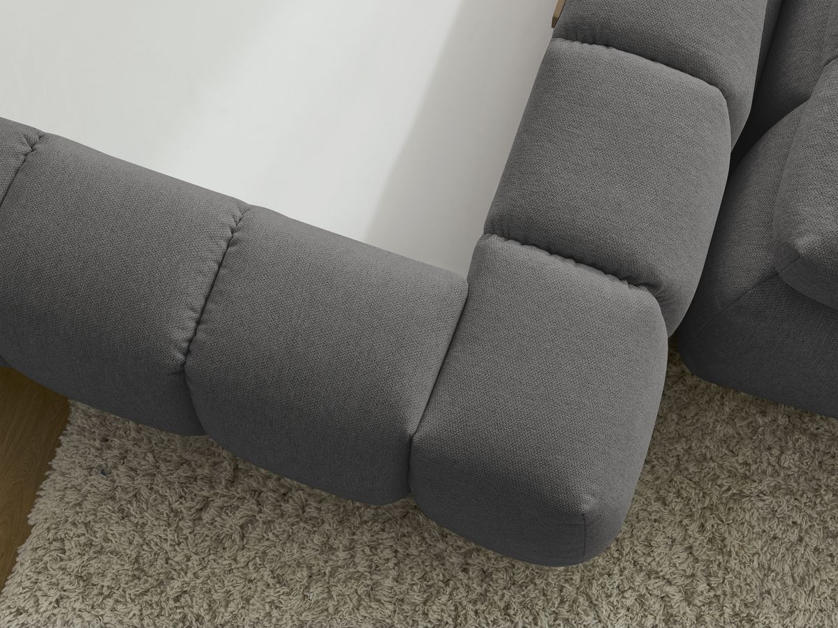 MONT-BLANC opbergbed + MONT-BLANC bedeinde in gladde stof