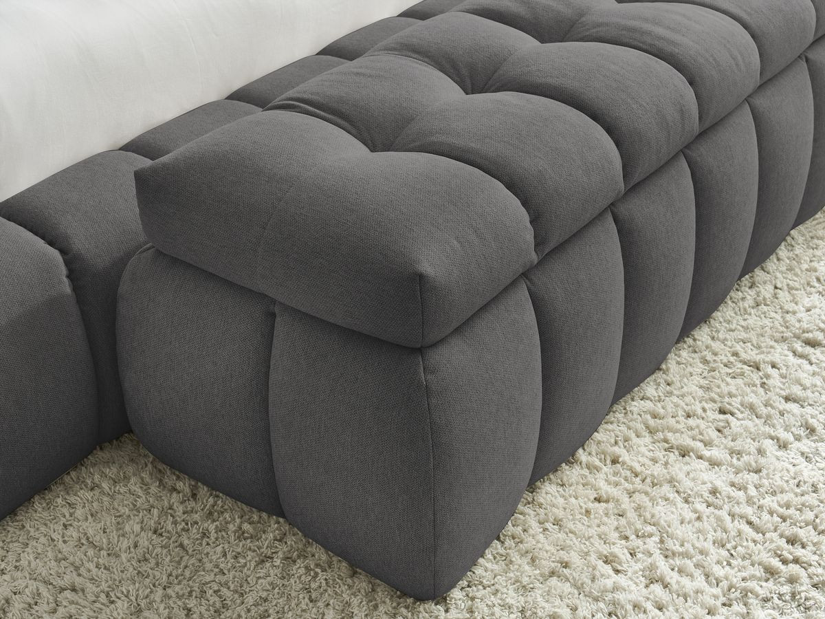 MONT-BLANC opbergbed + MONT-BLANC bedeinde in gladde stof