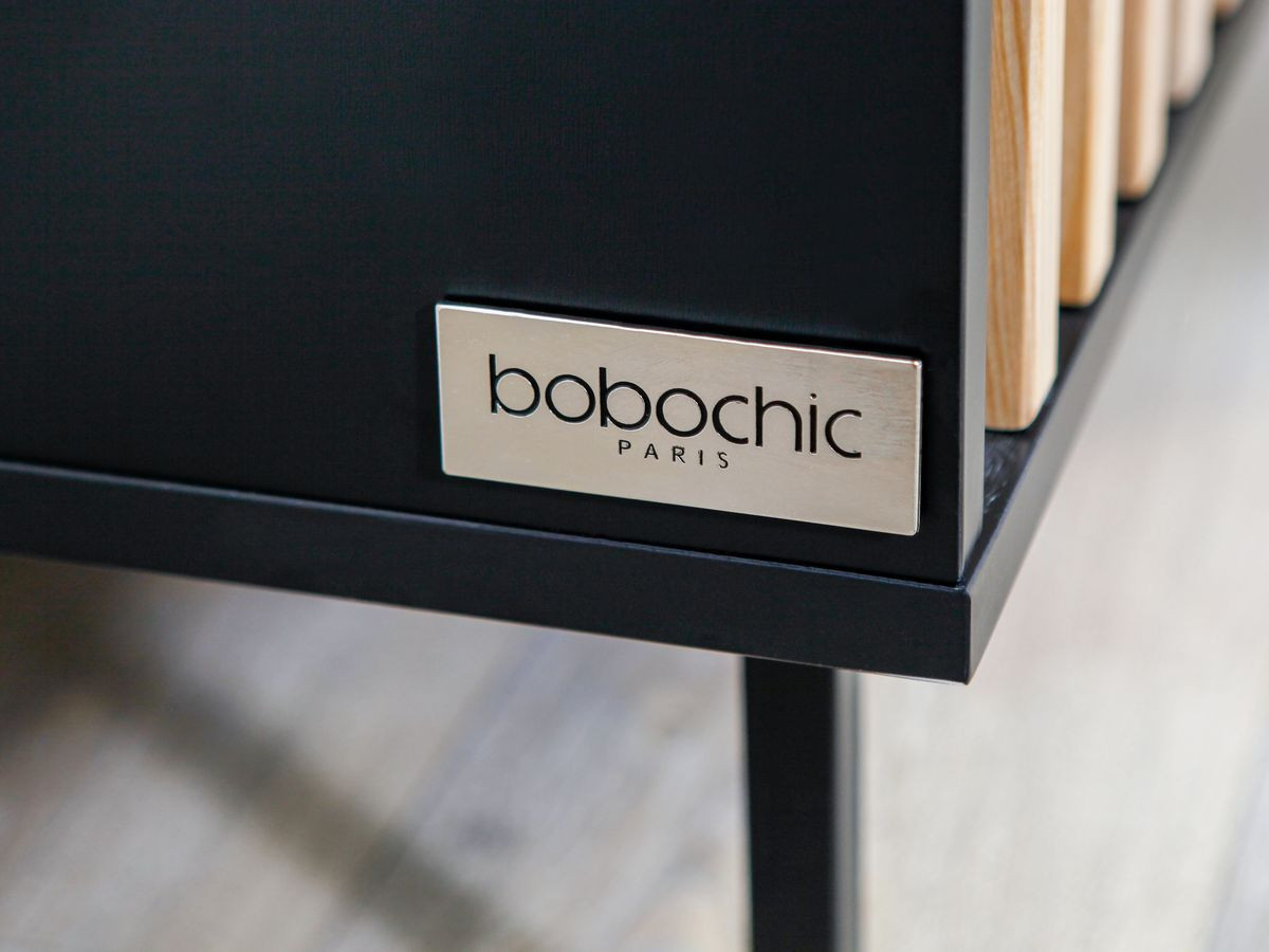 TV-kast met 5 deuren, 220 cm, CORNEILLE, massief grenen latten