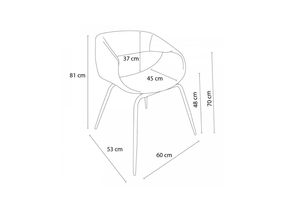 Set van 2 ISABELLE stoelen in structuurstof