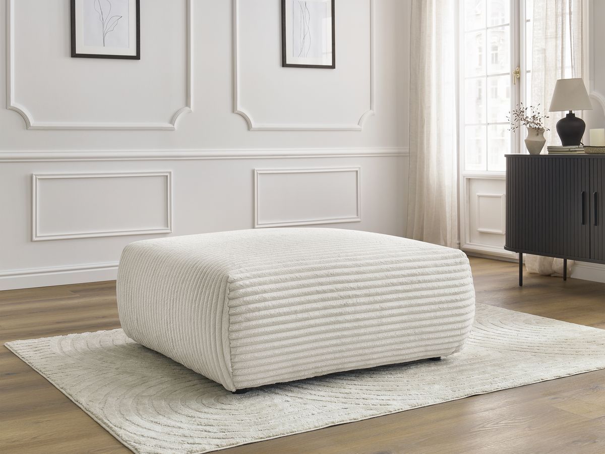 Pouf LUCIEN gros côtelé doux