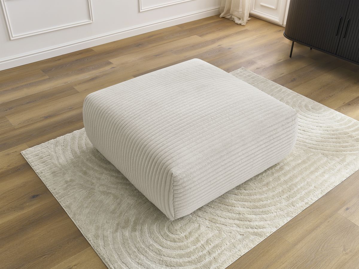 Pouf LUCIEN gros côtelé doux
