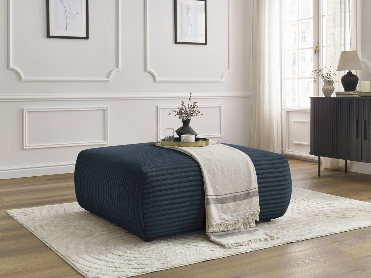Pouf LUCIEN gros côtelé doux