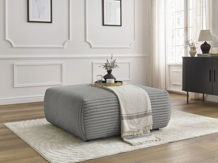 Pouf LUCIEN gros côtelé doux