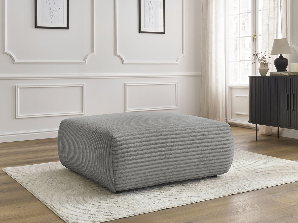 Pouf LUCIEN gros côtelé doux