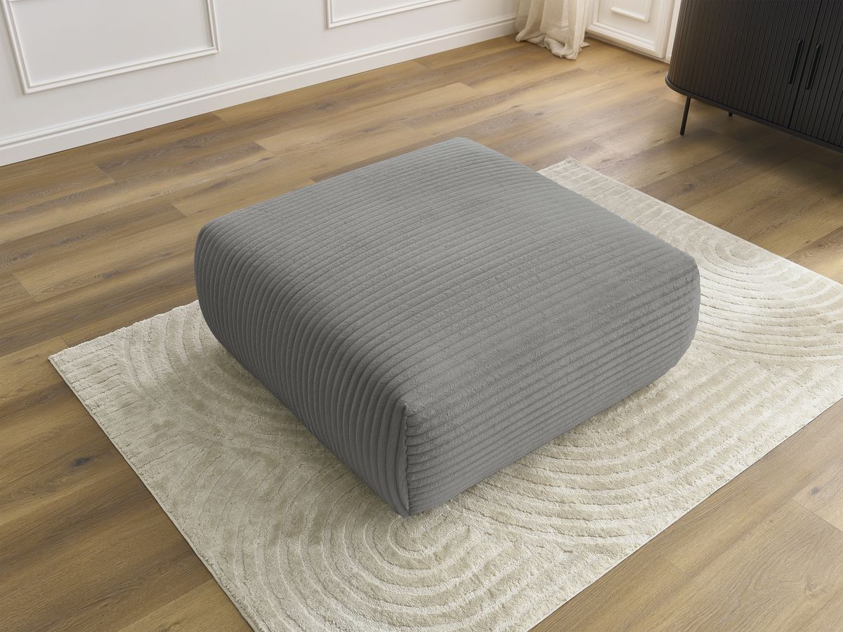 Pouf LUCIEN gros côtelé doux