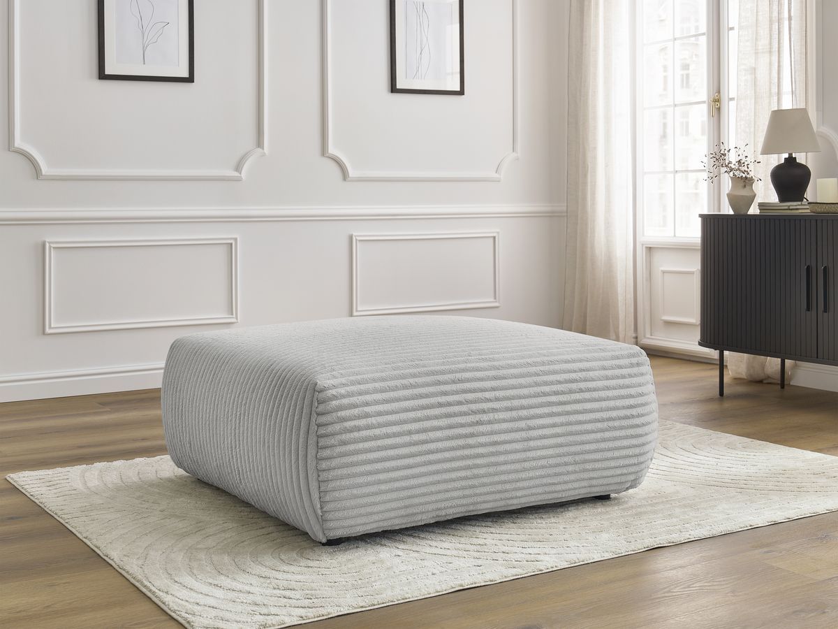 Pouf LUCIEN gros côtelé doux