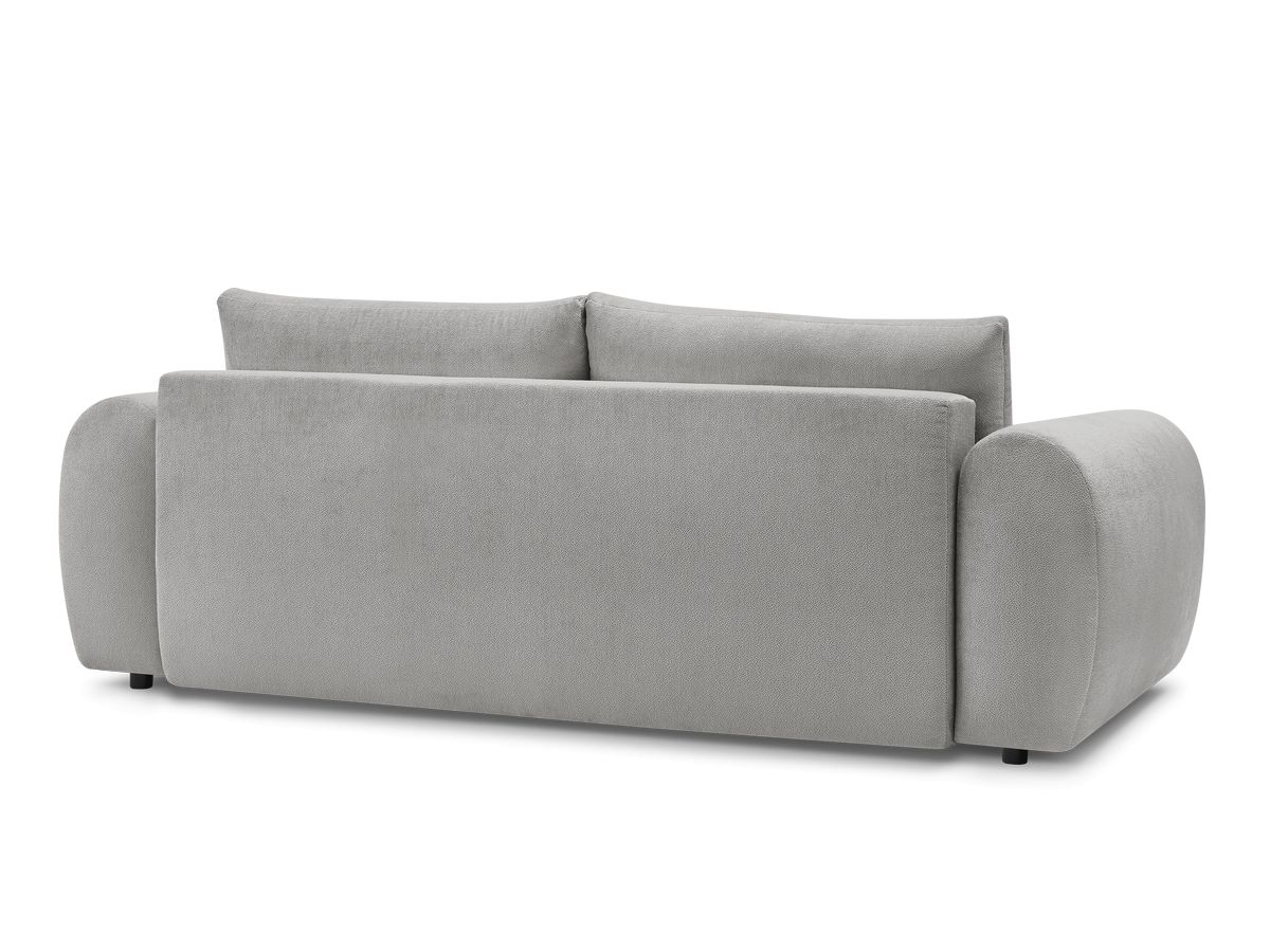 Canapé droit convertible coffre LUCIEN tissu lisse