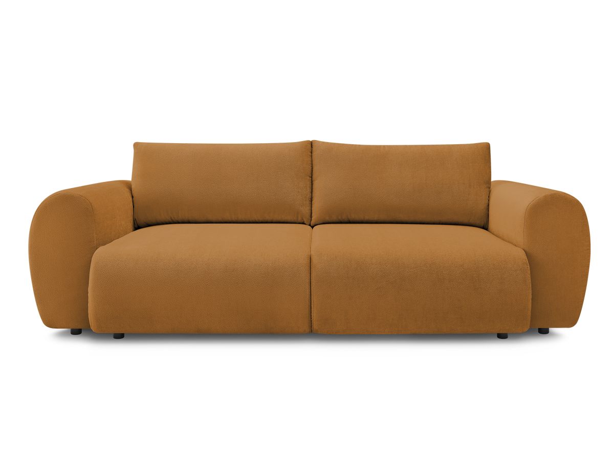 Canapé droit convertible coffre LUCIEN tissu lisse