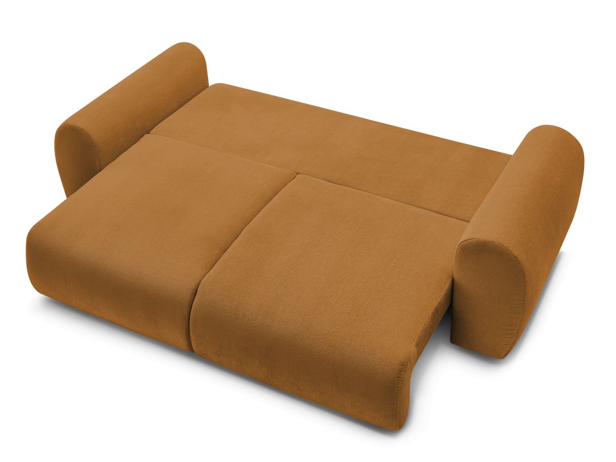 Canapé droit convertible coffre LUCIEN tissu lisse
