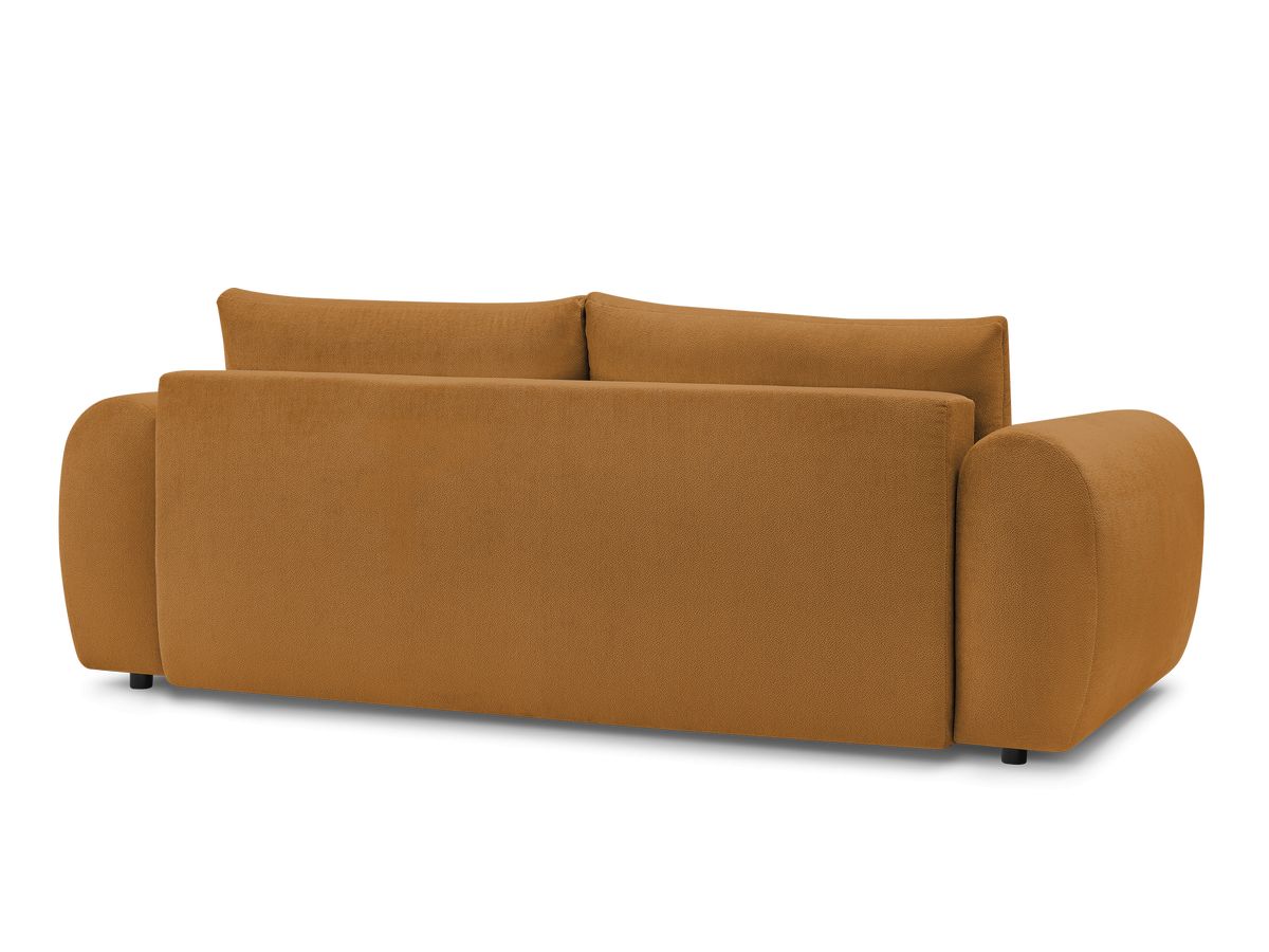Canapé droit convertible coffre LUCIEN tissu lisse