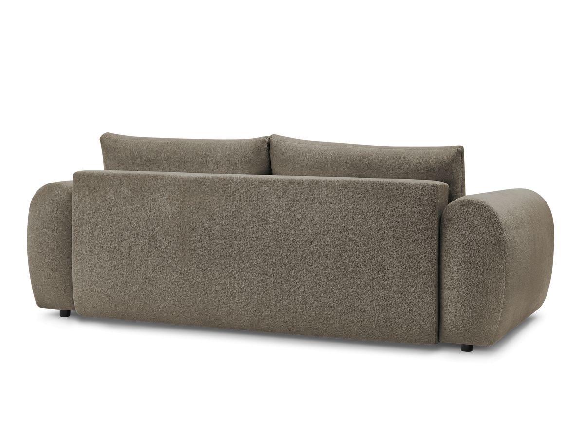 Canapé droit convertible coffre LUCIEN tissu lisse