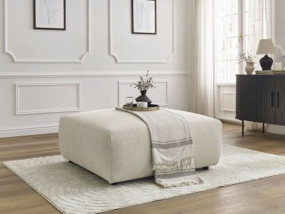 Pouf LUCIEN tissu lisse