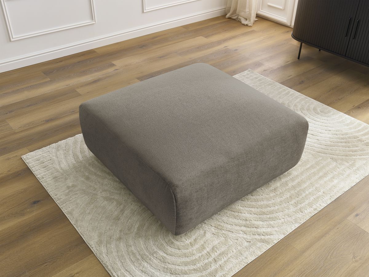 Pouf LUCIEN tissu lisse