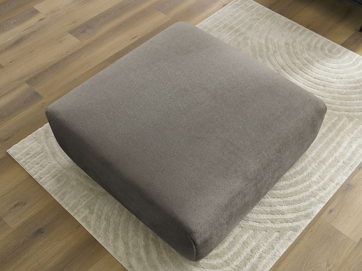 Pouf LUCIEN tissu lisse