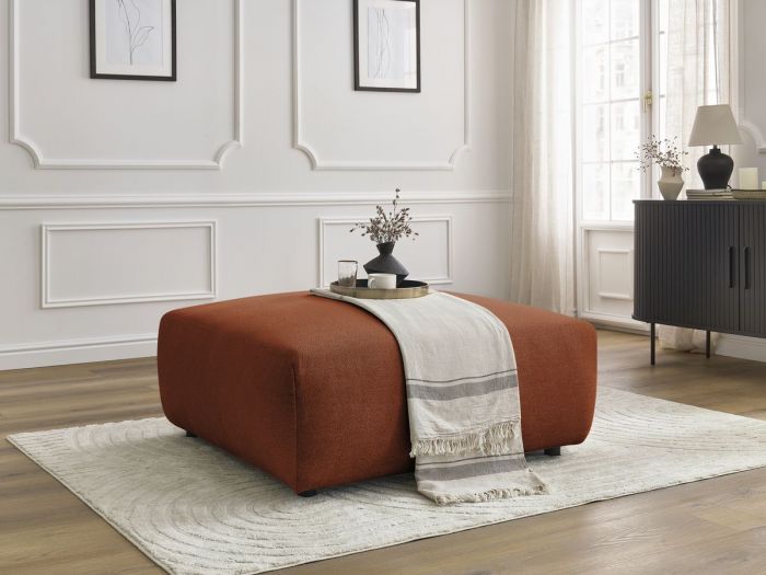 Pouf LUCIEN tissu lisse