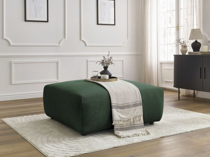 Pouf LUCIEN tissu lisse
