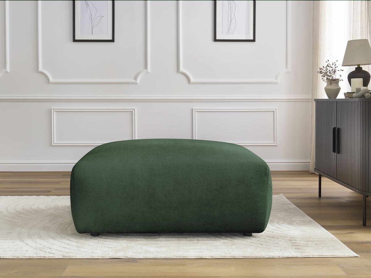 Pouf LUCIEN lisse vert — vue 5