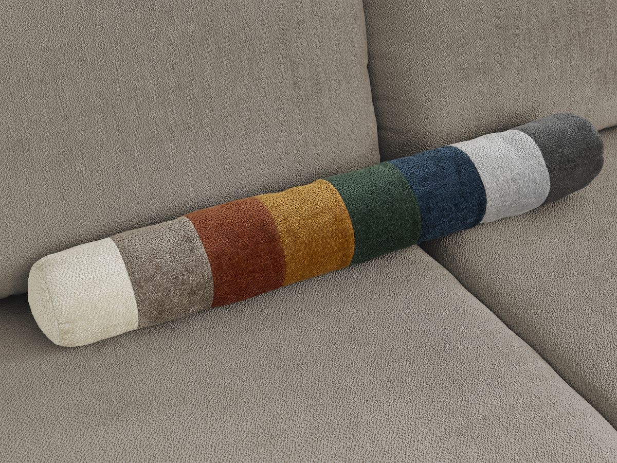 Canapé d'angle convertible coffre LUCIEN lisse taupe — vue 4