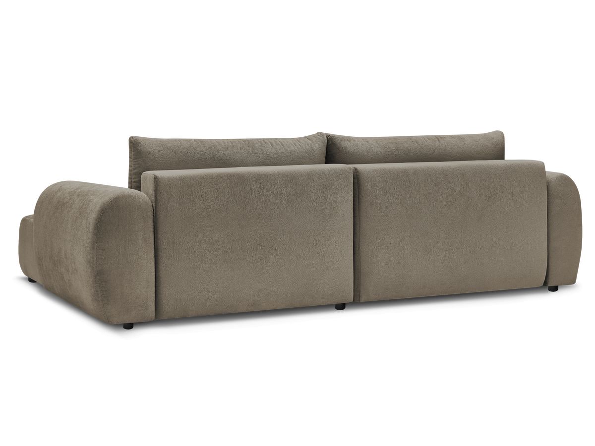 Canapé d'angle convertible coffre LUCIEN tissu lisse