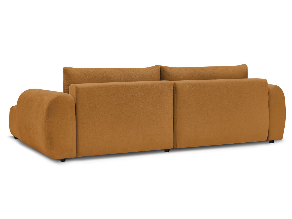 Canapé d'angle convertible coffre LUCIEN tissu lisse