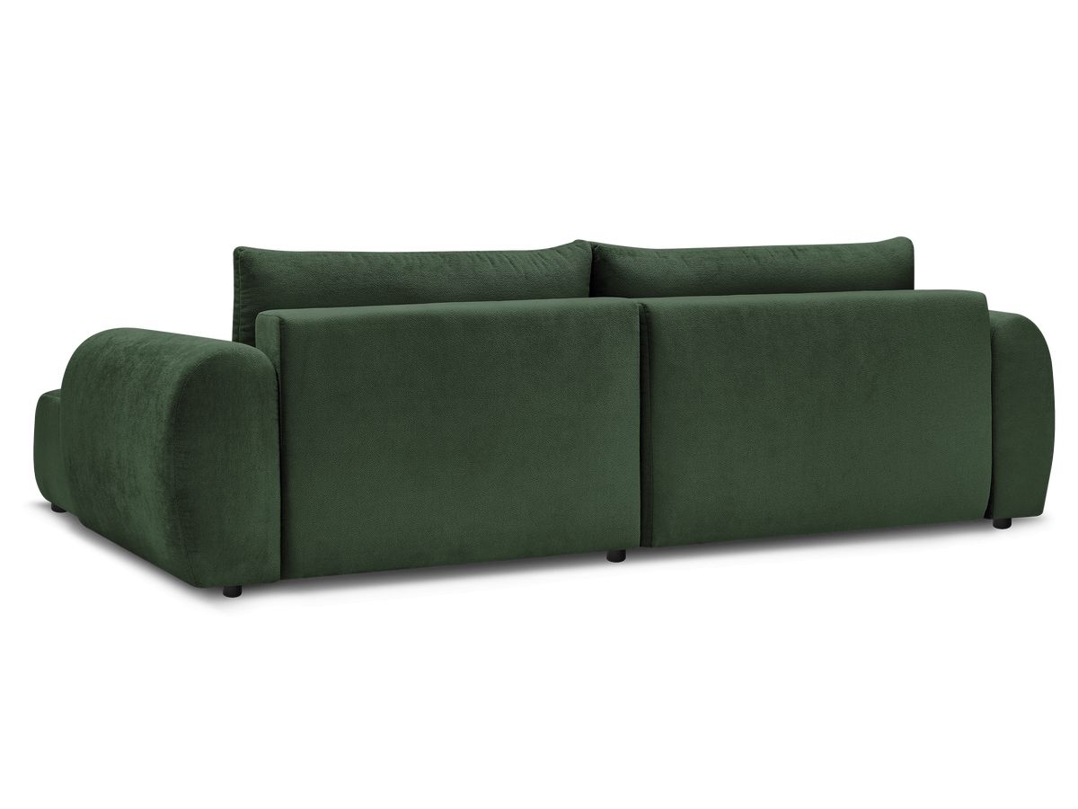 Canapé d'angle convertible coffre LUCIEN tissu lisse