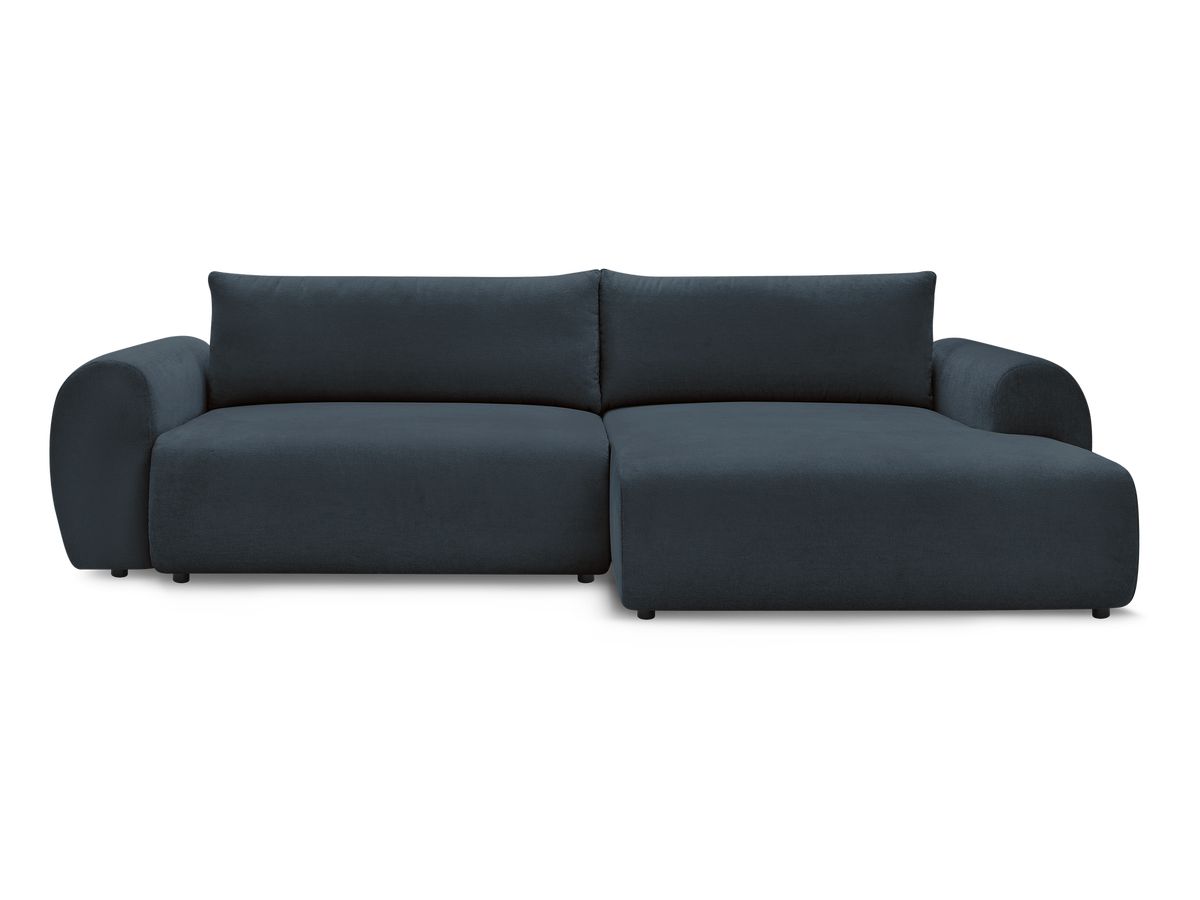 Canapé d'angle convertible coffre LUCIEN tissu lisse