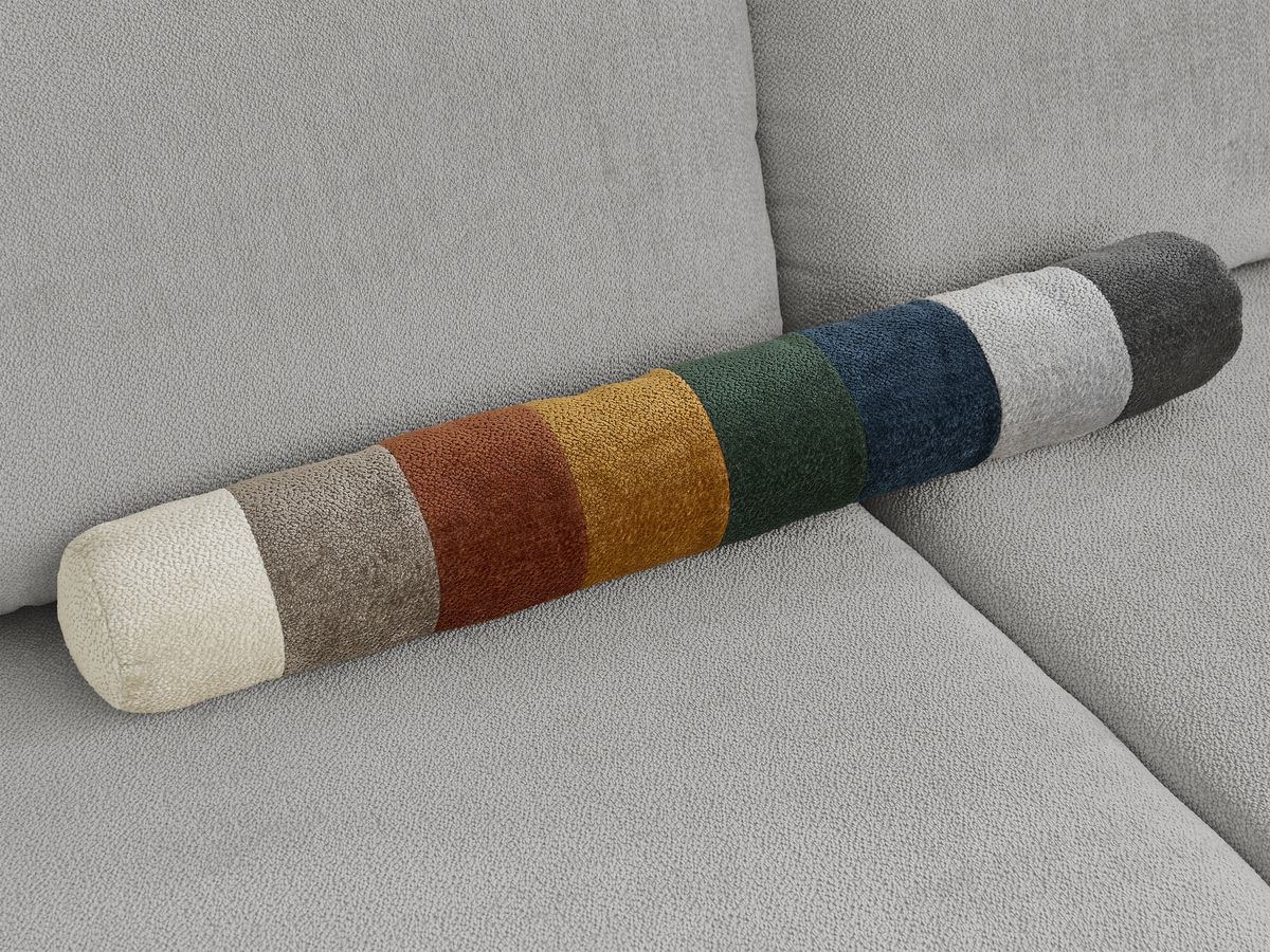 Canapé d'angle convertible coffre LUCIEN lisse gris clair — vue 4