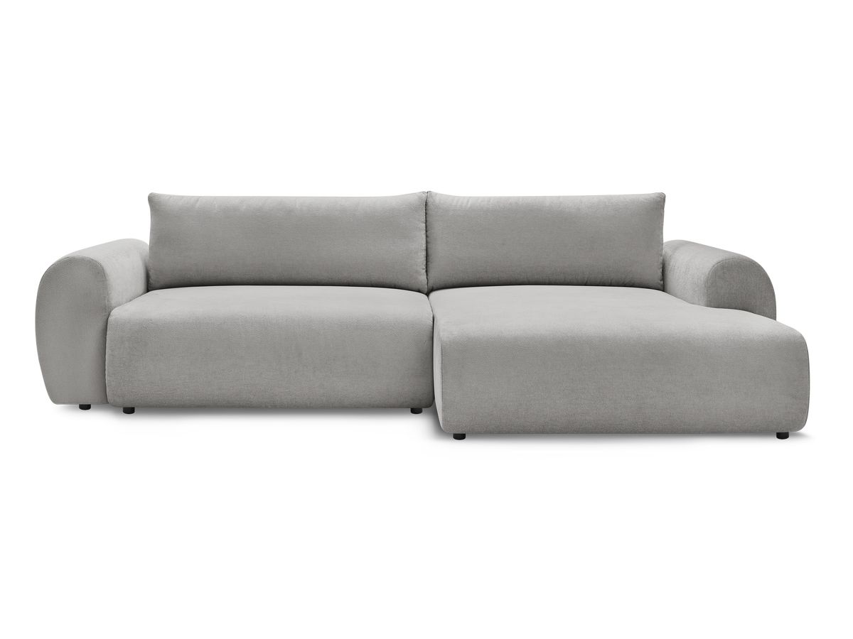 Canapé d'angle convertible coffre LUCIEN tissu lisse