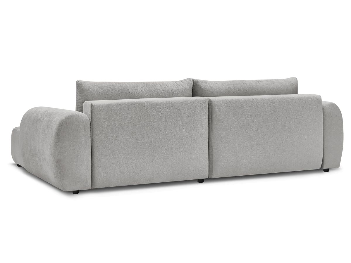 Canapé d'angle convertible coffre LUCIEN tissu lisse
