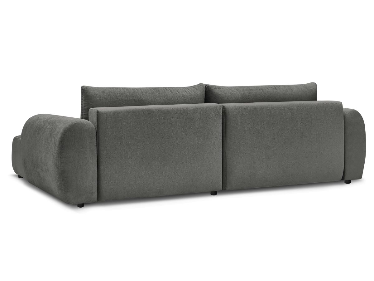 Canapé d'angle convertible coffre LUCIEN tissu lisse