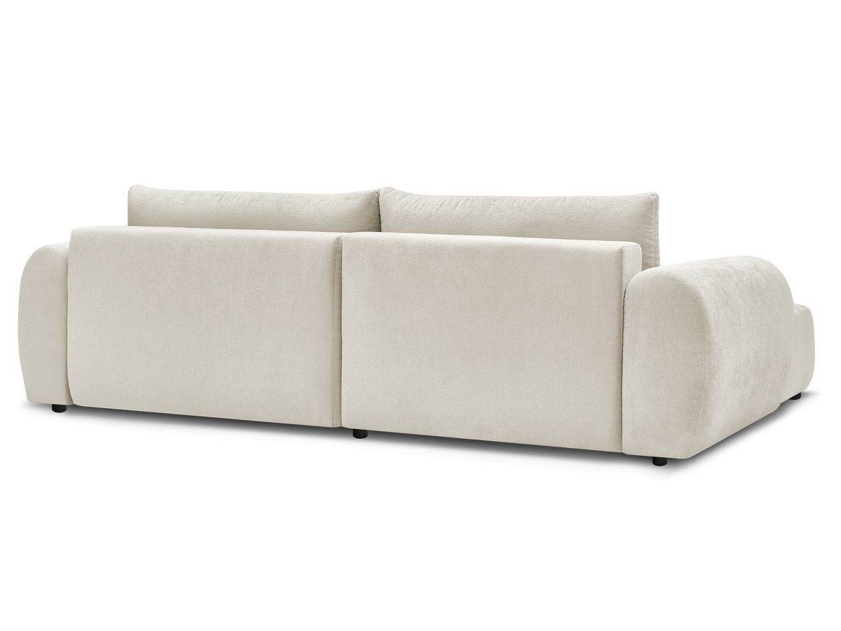 Canapé d'angle convertible coffre LUCIEN tissu lisse
